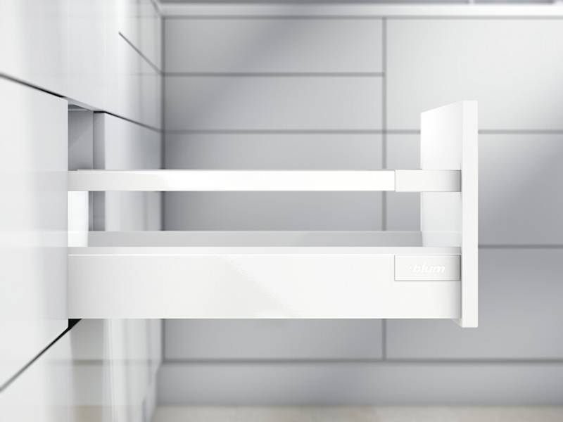 BLUM Reling BIAŁY TANDEMBOX do wysokiej szuflady ZRG • 400mm