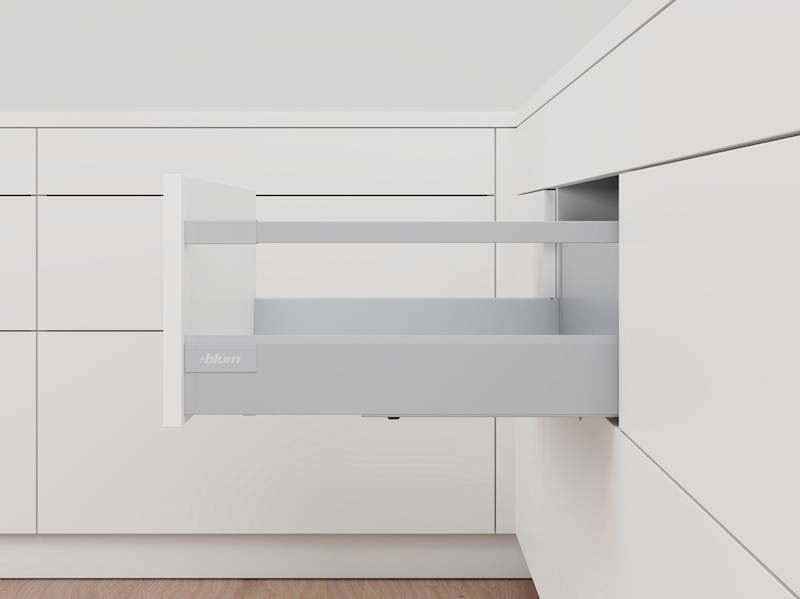 BLUM Reling SZARY TANDEMBOX do wysokiej szuflady ZRG • 500mm
