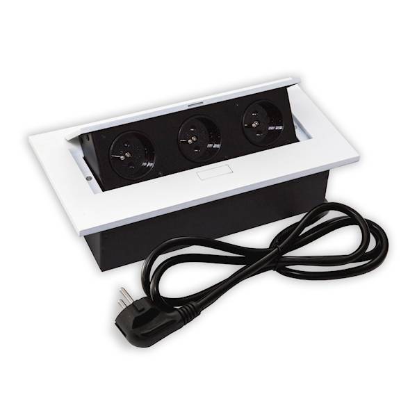 Gniazdo wpuszczane PORT FLEXI 3X230V • Biały