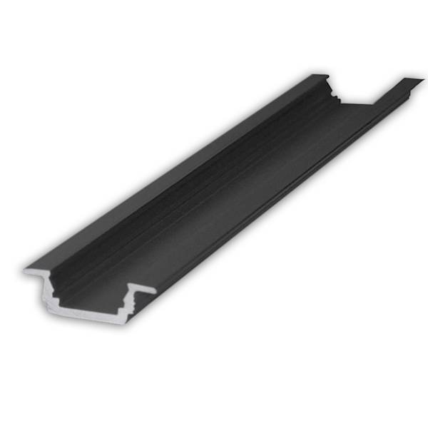 Profil LED wpuszczany WP5 + KLOSZ • 2m • Czarny