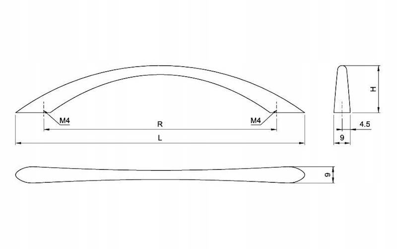 Uchwyt meblowy C-624 C-623 A020 CHROM • 128mm