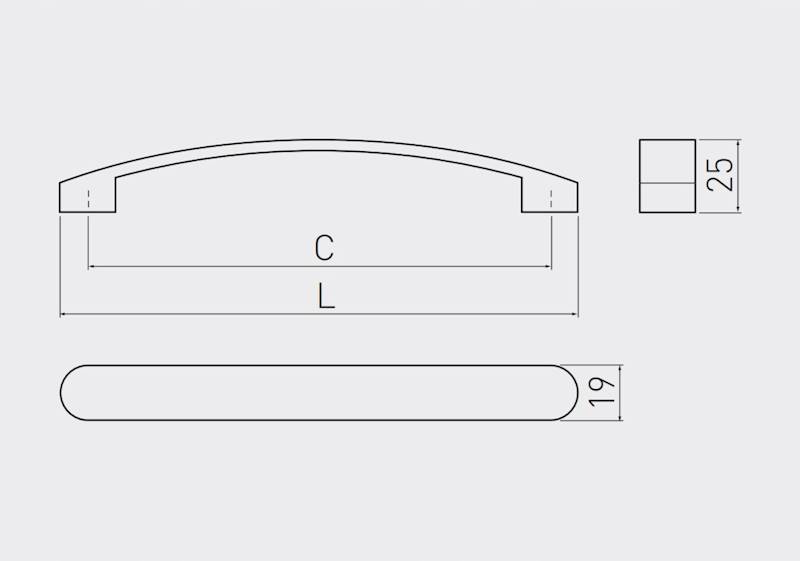 Uchwyt UZ-GENUA ALUMINIUM • 160mm