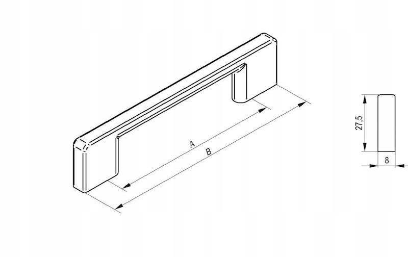 Uchwyt meblowy EASY Złoty • 160mm