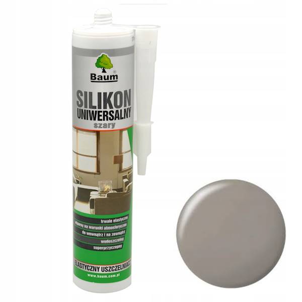 SILIKON UNIWERSALNY SZARY 280ML BAUM
