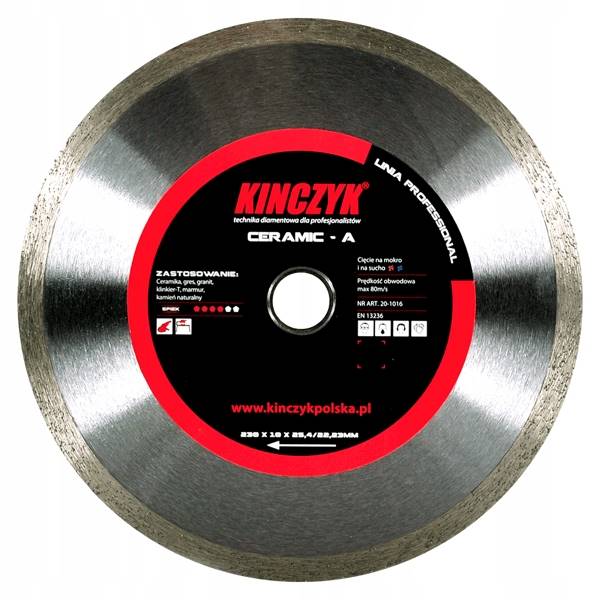 Tarcza diamentowa KINCZYK CERAMIC A • 230mm