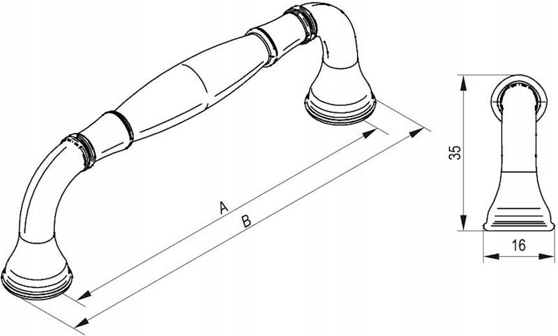 TI22.0018.14 055 UCHWYT CZARNY ROZ. 128
