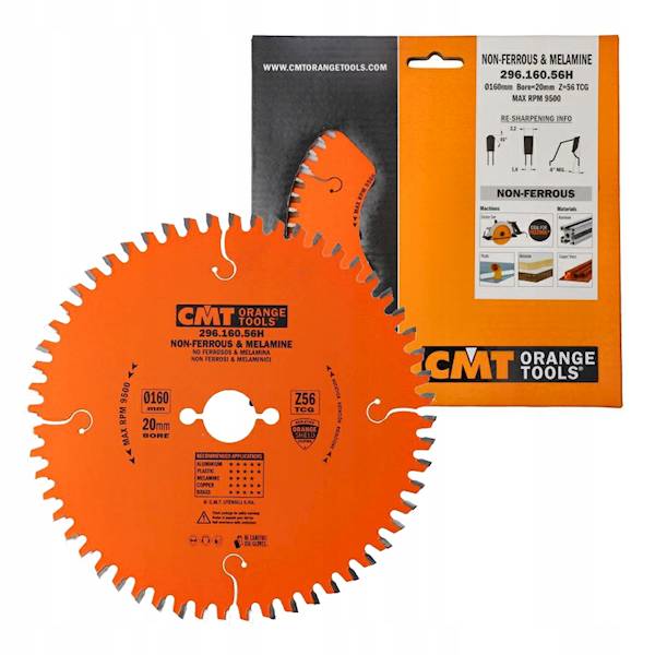 CMT Piła do płyt wiórowych i aluminium • 160mm • 20mm • 56z