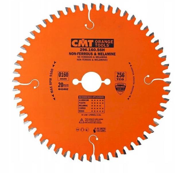 CMT Piła do płyt wiórowych i aluminium • 160mm • 20mm • 56z