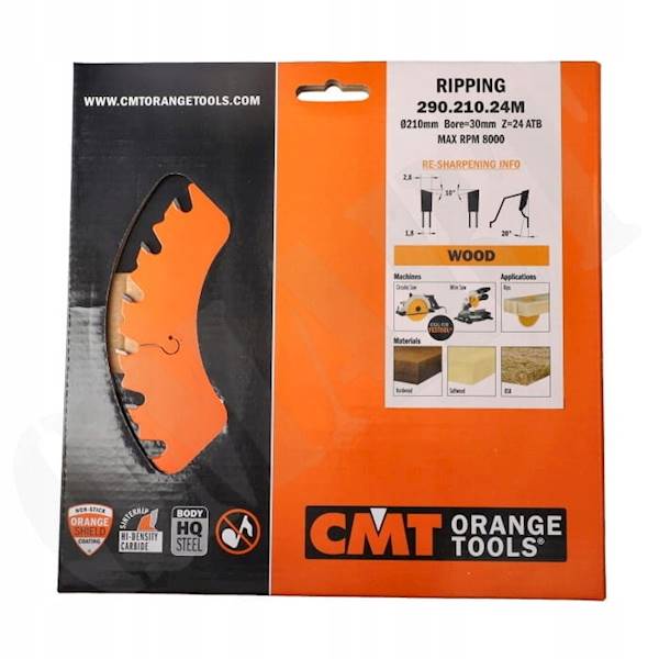 CMT Piła do elektronarzędzi cięcie wzdłużne • 210mm • 30mm • 24z