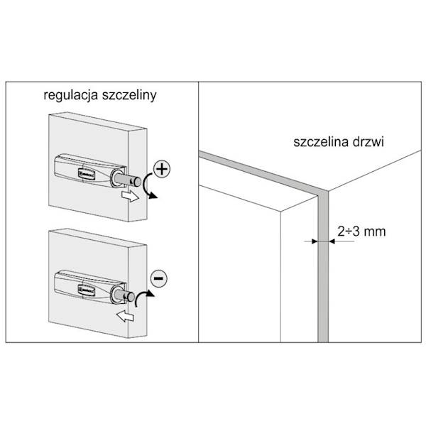 ODBOJNIK TIP-ON V-PUSH z adapterem 30N BIAŁY 223642