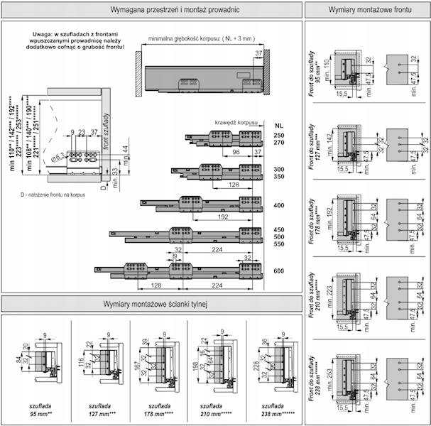 Szuflada V-BOX 3D SLIM BIAŁY • 300mm • 210mm