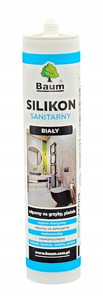 SILIKON SANITARNY BIAŁY BAUM 280ML