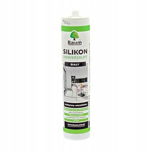 SILIKON UNIWERSALNY BIAŁY 280ML BAUM