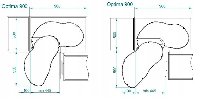 WE28.2607.43.781 LEWA GRAFIT 900/500 CORNER OPTIMA