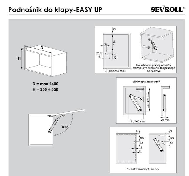 Podnośnik do klapy-Easy Up-strong CHROM • 06213