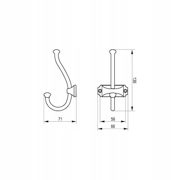 WIESZAK DUŻY CZARNY REJS ORIS