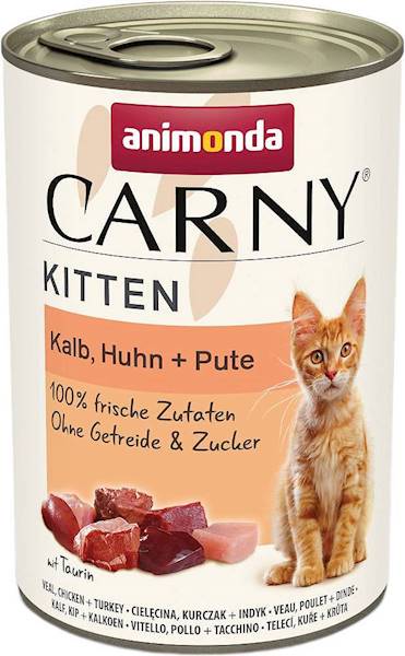 CARNY KITTEN CIELECINA, KURCZAK, INDYK 400G