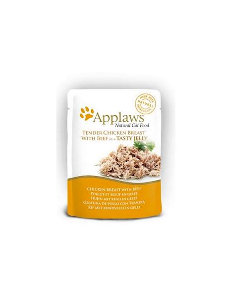 APPLAWS SASZETKA KOT KURCZAK Z WOŁOWINĄ 70G