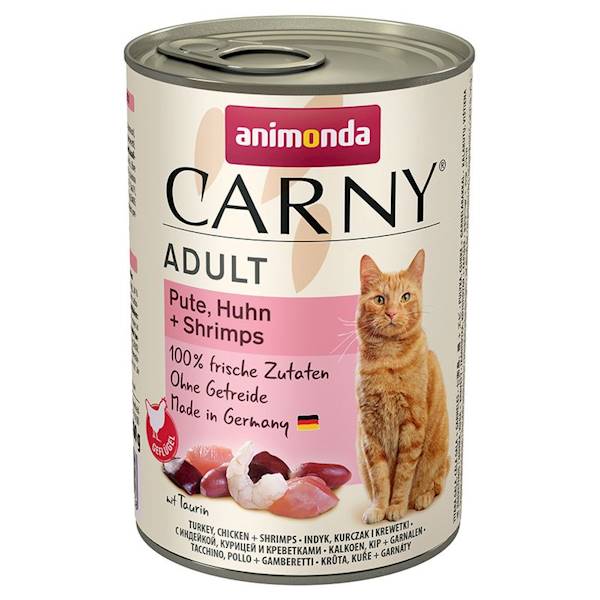ANIMONDA CARNY ADULT 400G INDYK, KURCZAK I KREWETK