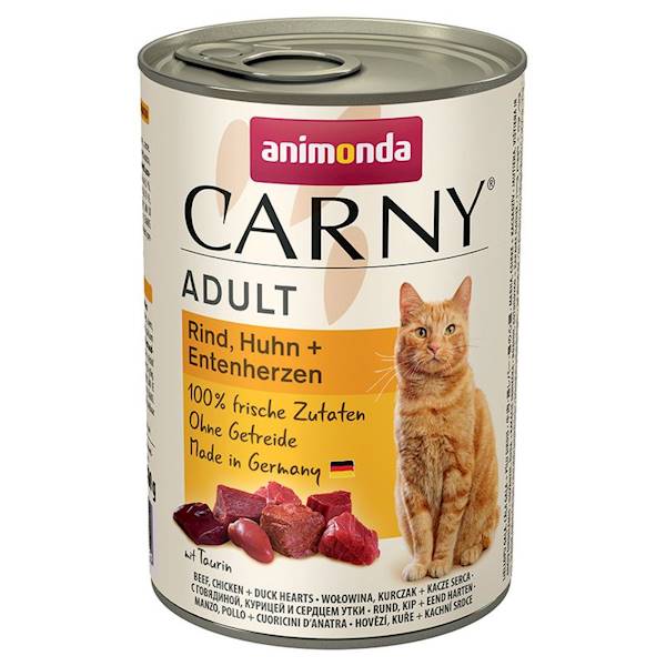 ANIMONDA CARNY ADULT 400G WOŁOWINA, KURCZAK I KACZ