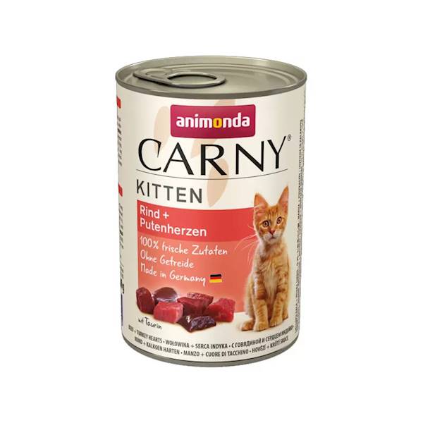 ANIMONDA CARNY KITTEN 400G WOŁOWINA I SERCA INDYKA