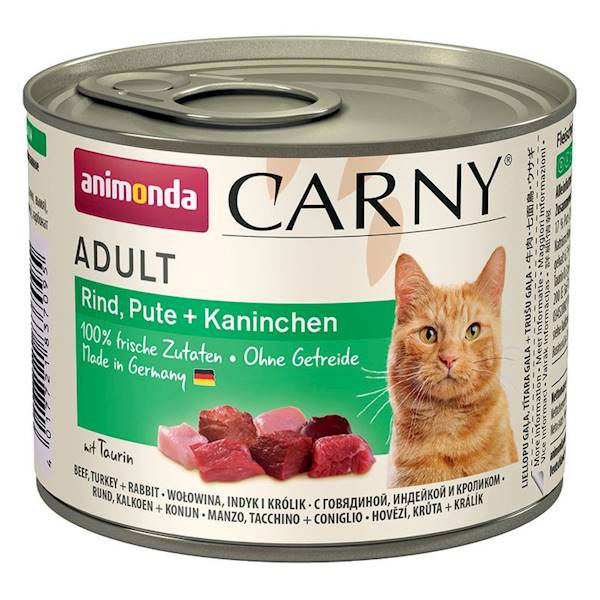 ANIMONDA CARNY ADULT 200G WOŁOWINA, INDYK I KRÓLIK