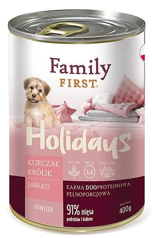 FAMILY FIRST PUSZKA 400G JUNIOR KURCZAK KRÓLIK JAB