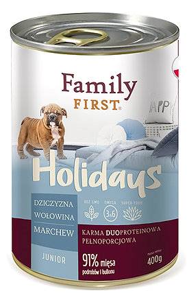 FAMILY FIRST PUSZKA 400G JUNIOR DZICZYZNA WOŁOWINA