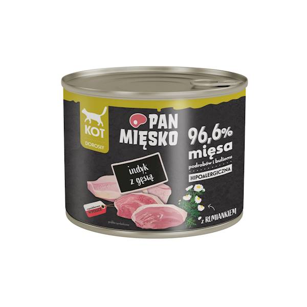 PAN MIĘSKO PUSZKA 200G INDYK Z GĘSIĄ