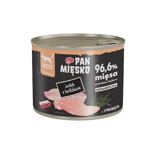 PAN MIĘSKO PUSZKA 200G INDYK Z KRÓLIKIEM