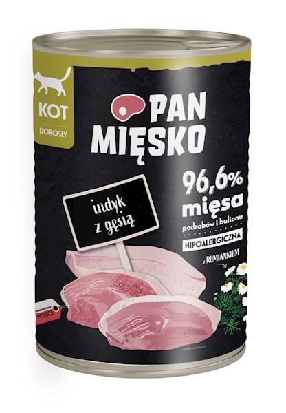 PAN MIĘSKO PUSZKA 400G INDYK Z GĘSIĄ