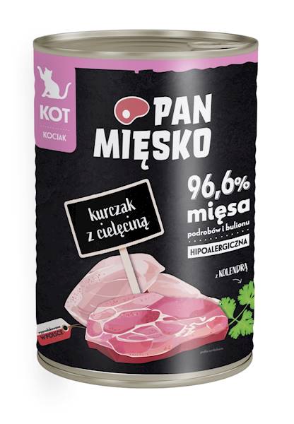 PAN MIĘSKO PUSZKA 400G KURCZAK Z CIELĘCINĄ