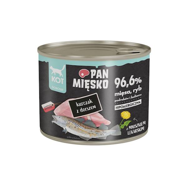PAN MIĘSKO PUSZKA 200G KURCZAK Z DORSZEM