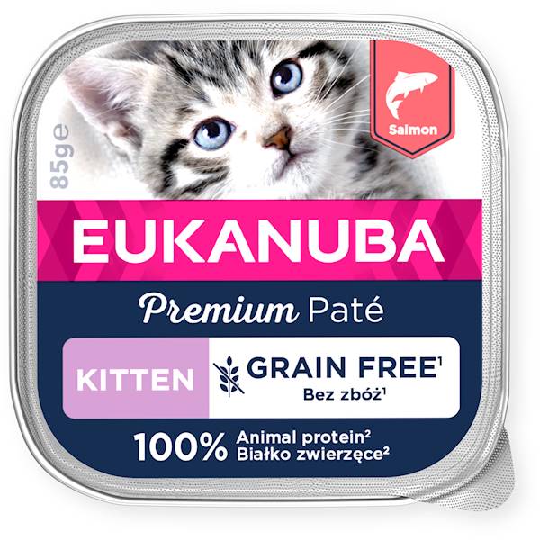 EUKANUBA KITTEN PREMIUM PATE ŁOSOŚ 85G