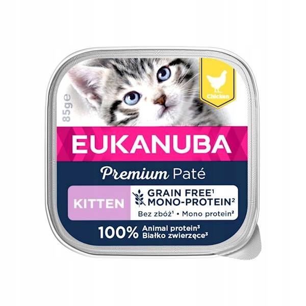 EUKANUBA KITTEN PREMIUM PATE KURCZAK 85G