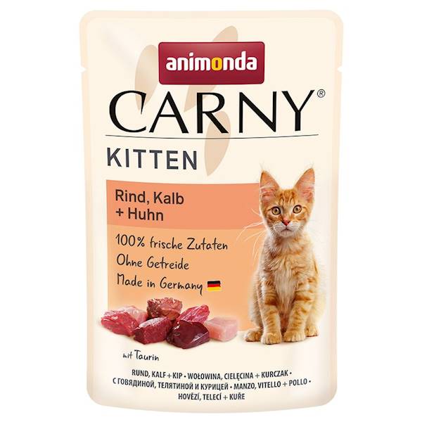 ANIMONDA CARNY SASZETKA KOT 85G KITTEN WOŁOWINA, C
