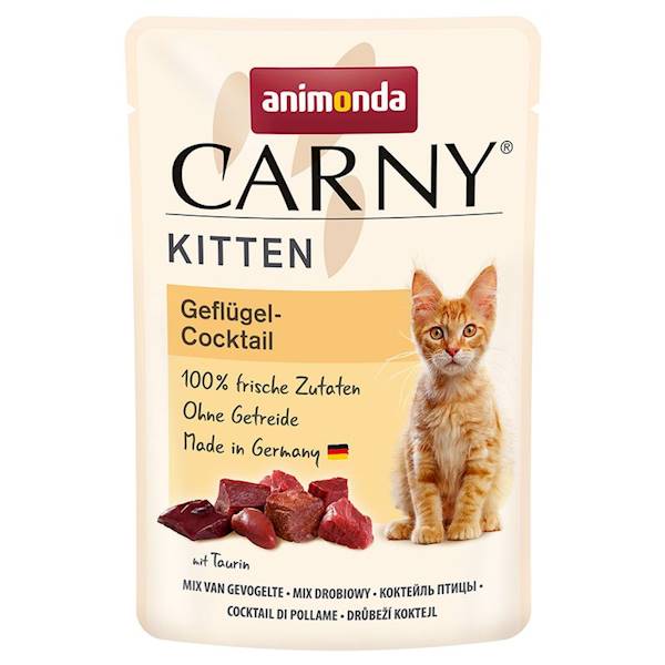 ANIMONDA CARNY SASZETKA KOT 85G KITTEN MIX DROBIOW