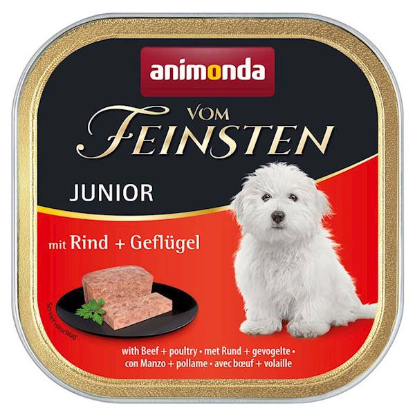 ANIMONDA VOM FEINSTEN JUNIOR Z WOŁOWINĄ I DROBIEM