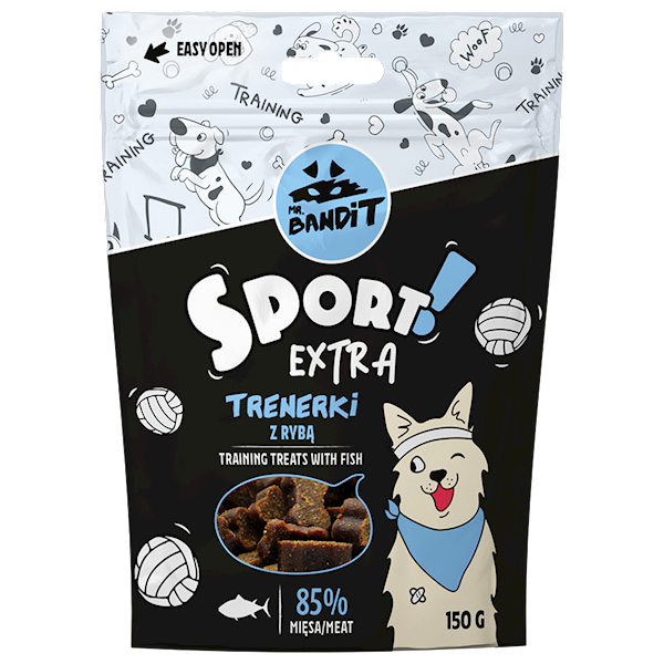 TRENERKI SPORT EXTRA Z RYBĄ BANDIT 150G