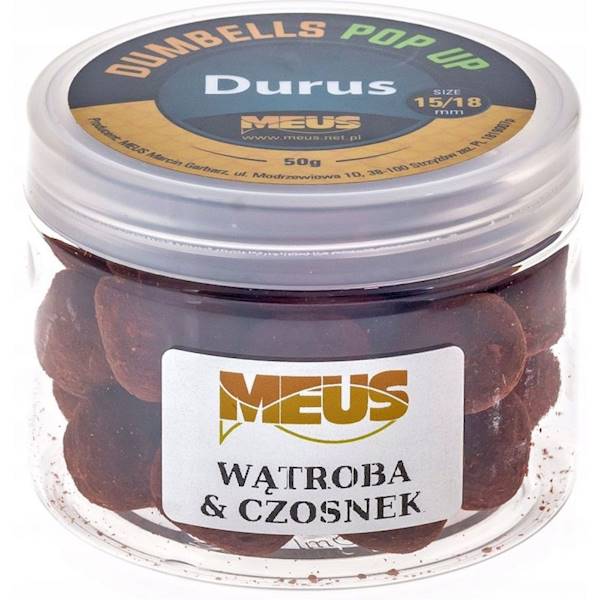 KULKI MEUS DUMBELLS POP UP 15/18MM WĄTROBA&CZOSNEK