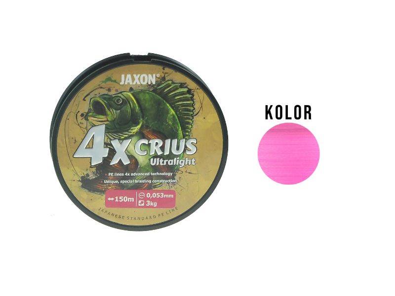 PLECIONKA JAXON 4XCRIUS ULTRALIGHT PINK 0,042MM/2K