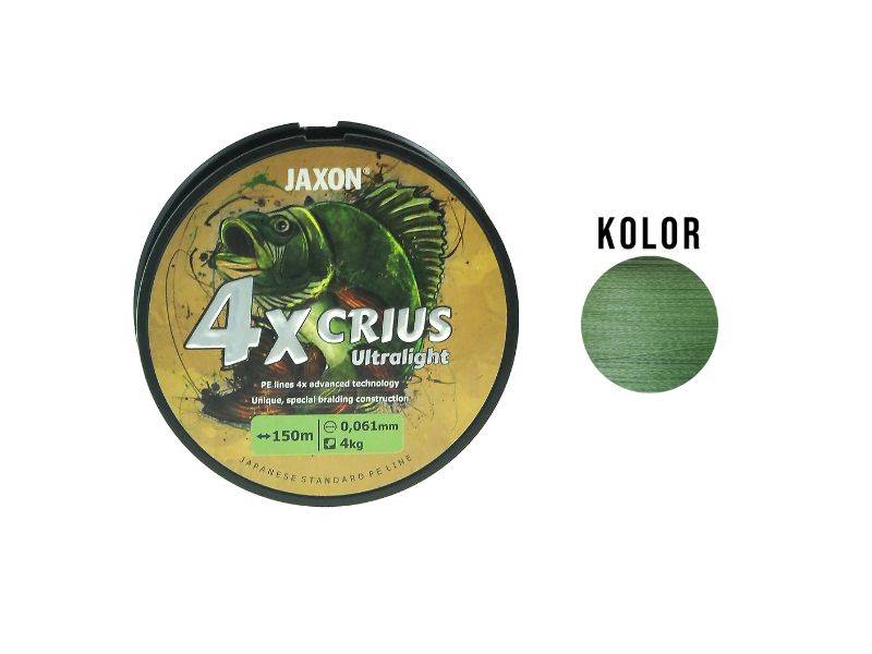 PLECIONKA JAXON 4XCRIUS ULTRALIGHT GREE 0,042MM/2K