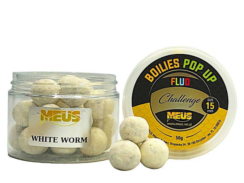 KULKI FLUO POP UP 15MM MEUS WHITE WORM