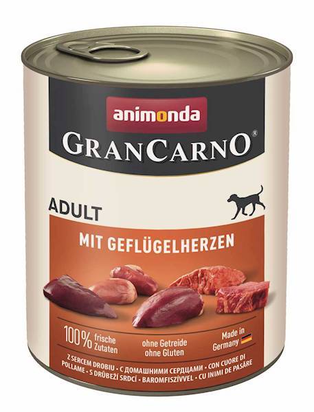 GRANCARNO ADULT 800G Z SERCAMI DROBIOWYMI