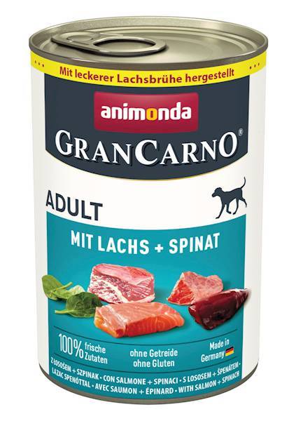 GRANCARNO PIES ADULT WOŁOWINA SZPINAK 400G