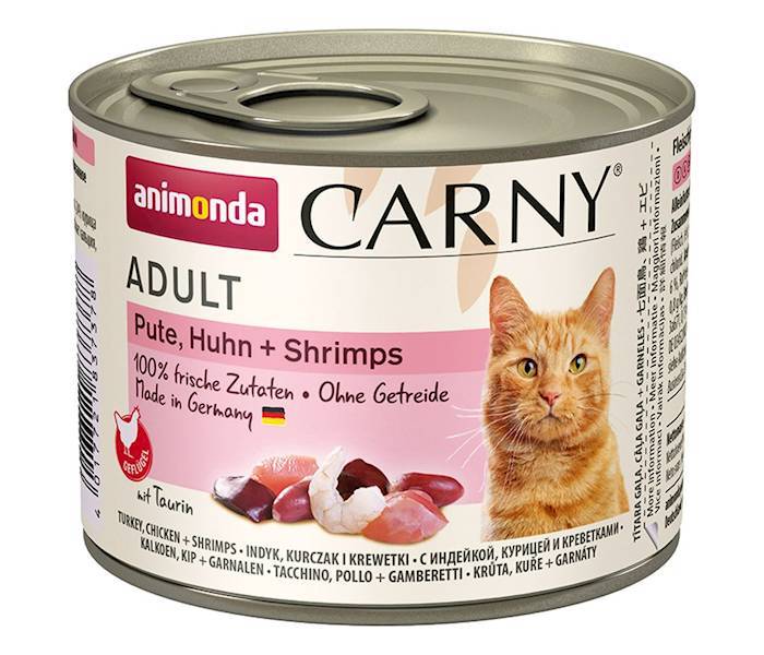 ANIMONDA CARNY ADULT 200G INDYK,KURCZAK I KREWETKI