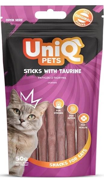 UNIQPETS PRZYSMAK DLA KOTA Z TAURYNĄ 50G