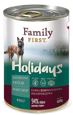 FAMILY FIRST PUSZKA 400G JAGNIĘCINA KRÓLIK MARCHEW
