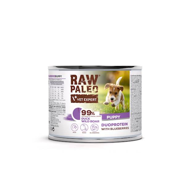 PUSZKA RAW PALEO 200G KACZKA Z WIEPRZOWINĄ