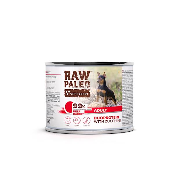 PUSZKA RAW PALEO 200G KRÓLIK Z WOŁOWINĄ
